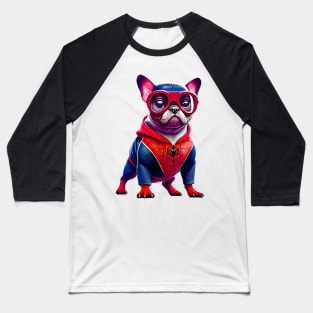 Super Frenchie: Red and Blue Hoodie Version 3 Baseball T-Shirt